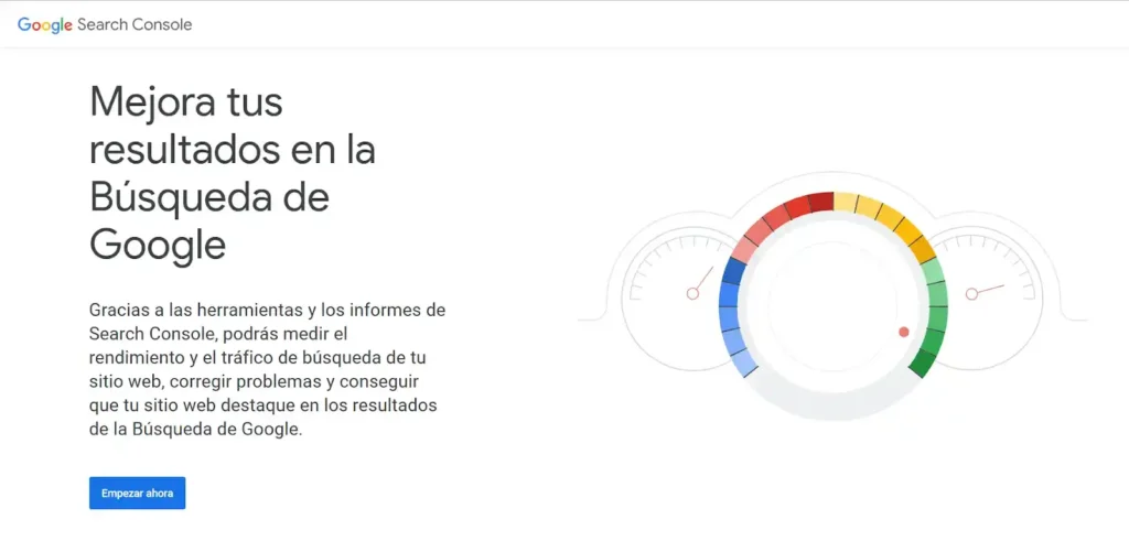 Captura de pantalla de la página de inicio de Google Search Console. Mejores herramientas de auditoría SEO - Agencia SEO México