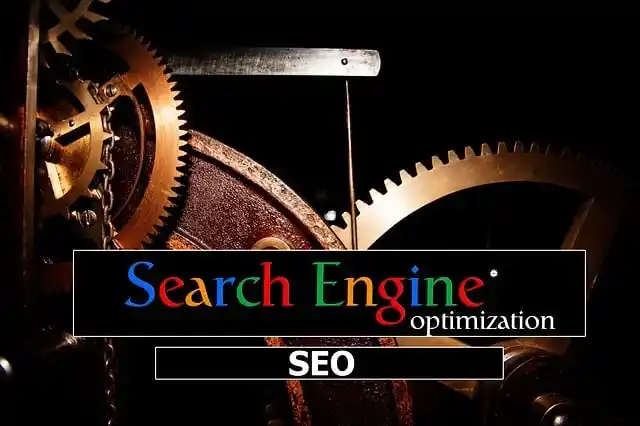 Optimización para motores de búsqueda (SEO) con engranajes mecánicos, simbolizando el funcionamiento del algoritmo de Google