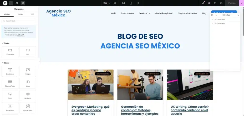 paso 3 sobre como modificar el contenido de una página web: edita y optimiza el contenido para SEO