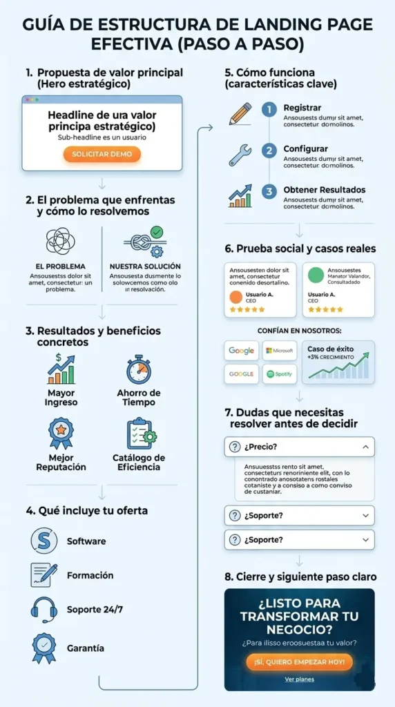 Estructura de una landing page