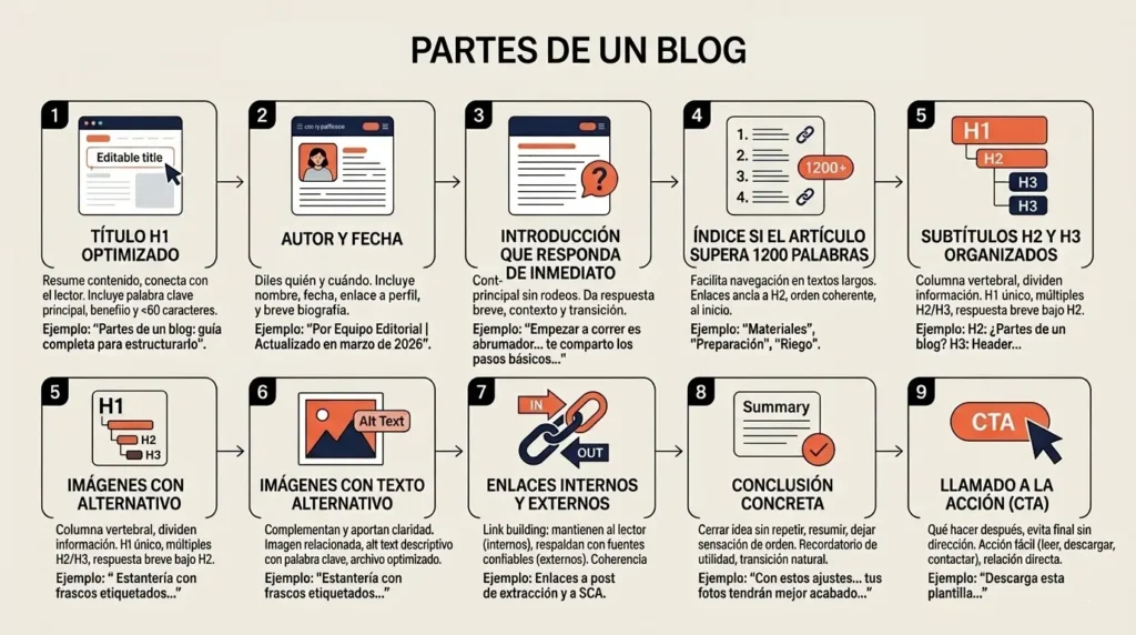 [Infografía sobre partes de un blog