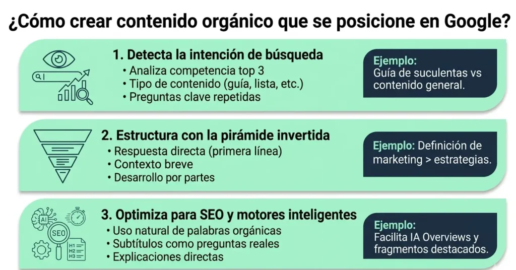 Proceso para lograr contenido orgánico en Google