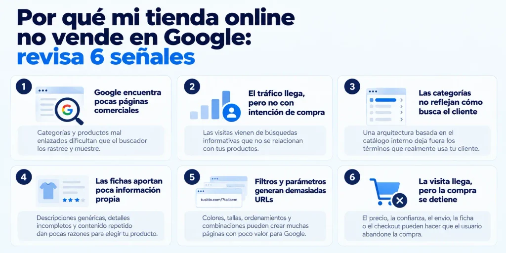 Por qué mi tienda online no vende en Google